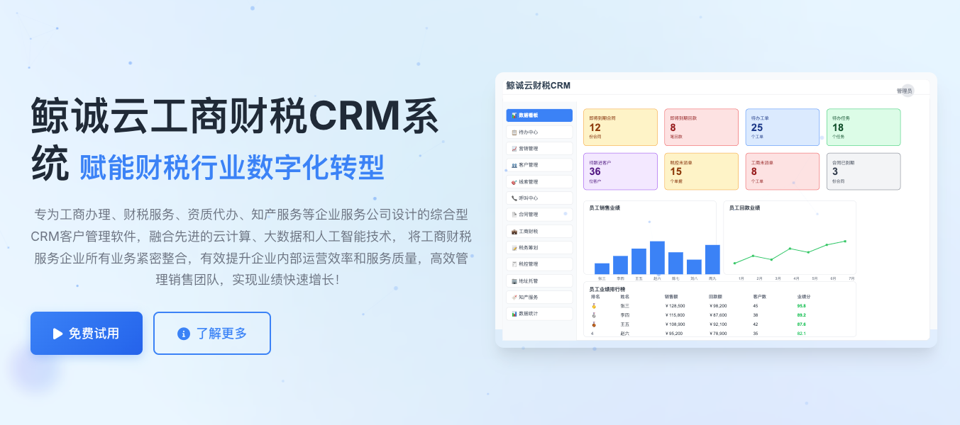 鲸诚云财税 CRM 深度评测：垂直赛道标杆，重塑财税企业数字化管理新格局
